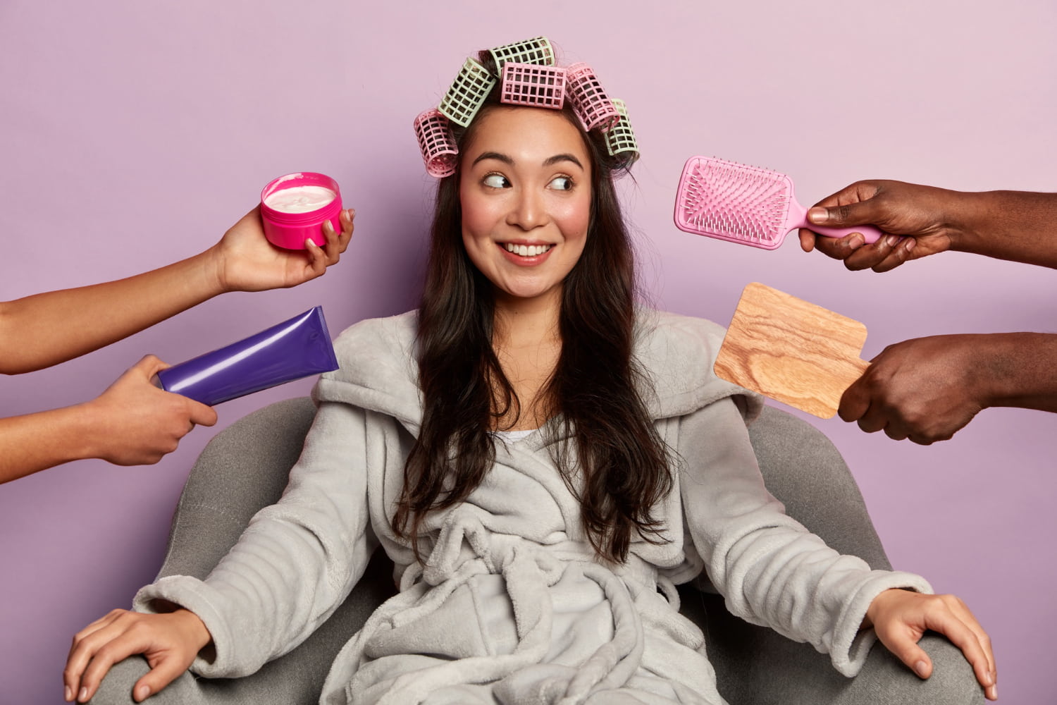 Этапы нанесения средств для волос - NONSO